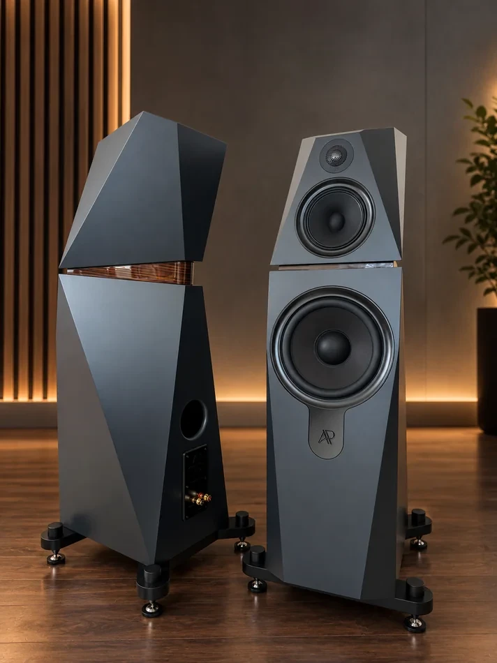 Diffusori AudioPhase STEALTH TWO da pavimento in finitura Graphite Stealth