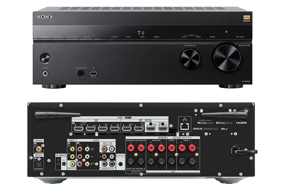 Sony TA-AN1000 Amplificatore AV 7.2 Canali 8K – Dolby Atmos, DTS:X, 360 Spatial Sound Mapping, HDMI 2.1, Streaming Wi-Fi E Bluetooth